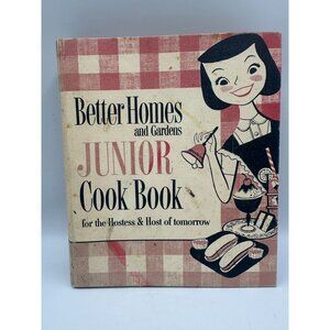 Better Homes And Gardens Junior Cook Book First Ed. 1955 Hardcover Cooking Guide